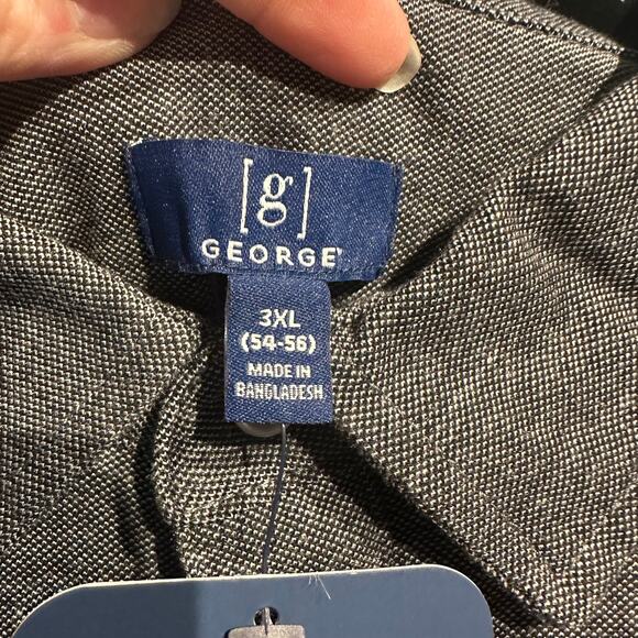 NWT George Knit Button Up Short Sleeve Charcoal Size 3XL Business Casual Preppy - Picture 7 of 8